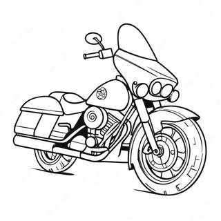 Police Motorcycle Coloring Page 49683-39296