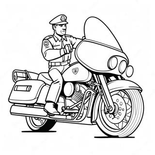 Cool Police Motorcycle In Action Coloring Page 49684-39300