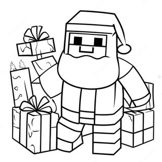 Minecraft Santa Claus Coloring Page 49714-39321