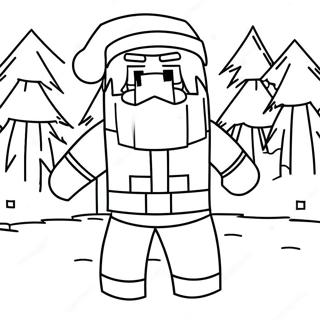 Minecraft Santa Claus Coloring Page 49714-39323