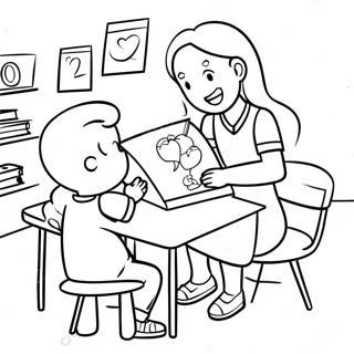 School Counselor Helping Students Coloring Page 49733-39330