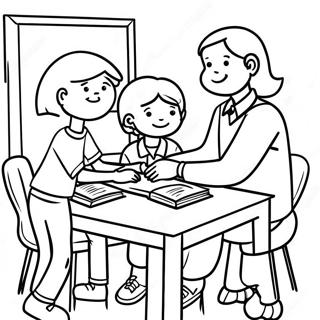 School Counselor Helping Students Coloring Page 49733-39331