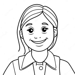 Friendly School Counselor With A Smile Coloring Page 49734-39334