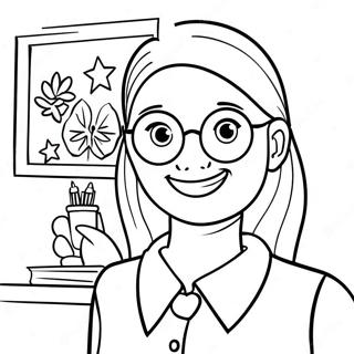 Friendly School Counselor With A Smile Coloring Page 49734-39335