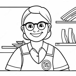 Friendly School Counselor With A Smile Coloring Page 49734-39336