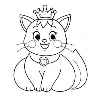 Princess Peach Cat Coloring Page 49773-39414