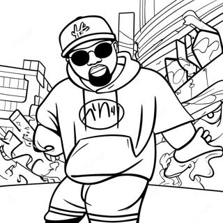 Hip Hop Graffiti Coloring Page 49793-39377