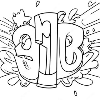 Hip Hop Graffiti Coloring Page 49793-39379