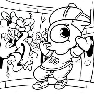 Hip Hop Graffiti Coloring Page 49793-39380