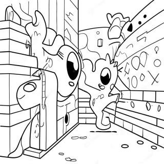 Colorful Graffiti Wall Coloring Page 49794-39393