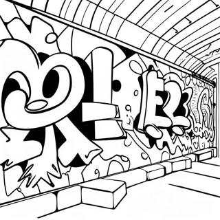 Colorful Graffiti Wall Coloring Page 49794-39394