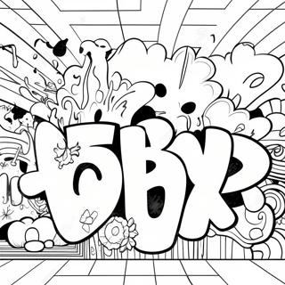 Colorful Graffiti Wall Coloring Page 49794-39395