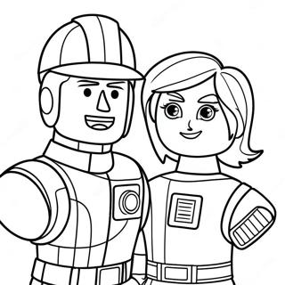 Emmet And Wyldstyle Adventure Coloring Page 49804-39390