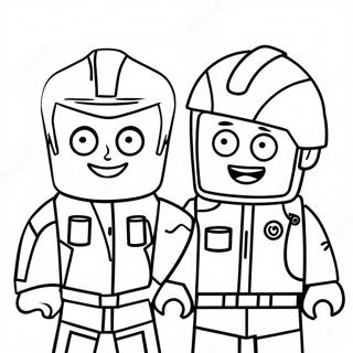 Emmet And Wyldstyle Adventure Coloring Page 49804-39392