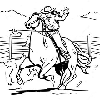 Rodeo Western Szene Ausmalbild 4980-3963