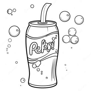 Canette De Pepsi Avec Des Bulles À Colorier 49854-39435