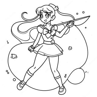 Elegant Sailor Venus In Action Coloring Page 49864-39441