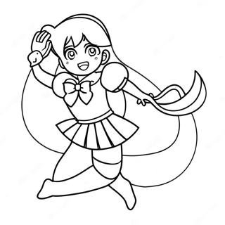 Elegant Sailor Venus In Action Coloring Page 49864-39443