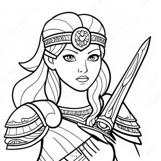 Warrior Princess Coloring Pages