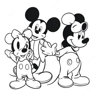 Arkadaşlarıyla Mickey Mouse Boyama Sayfası 49894-39477