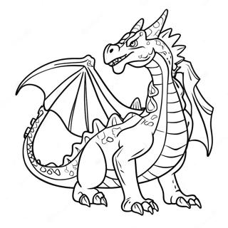 Majestic Fire Breathing Dragon Coloring Page 49904-39473