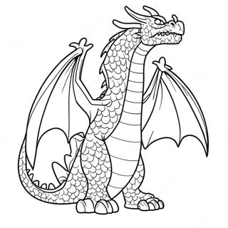 Majestic Fire Breathing Dragon Coloring Page 49904-39475