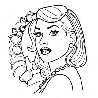 Pin Up Girls Coloring Page 49933-39494