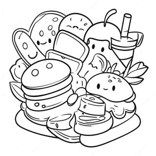 Colorful Menu Items Coloring Page 49954-39518