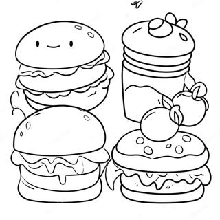 Colorful Menu Items Coloring Page 49954-39520