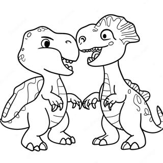 Frygtindgydende T-Rex Vs. Triceratops Malebog 49964-39528