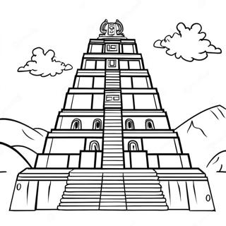 Ancient Inca Temple Coloring Page 50004-39559