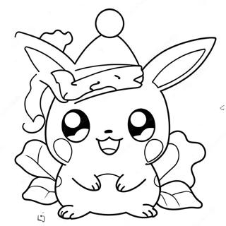 ポケモンクリスマス 塗り絵ページ