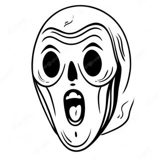 Scream Mask Scream Coloring Pages