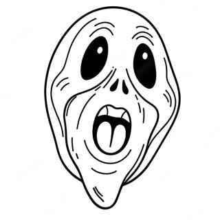 Scream Mask Coloring Page 50033-39578