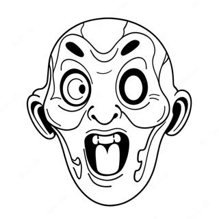 Scream Mask Coloring Page 50033-39579