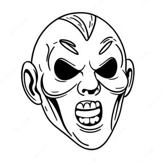 Creepy Scream Mask Coloring Page 50034-39582