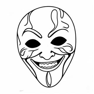 Creepy Scream Mask Coloring Page 50034-39583