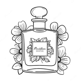 Elegant Perfume Bottle With Flowers Coloring Page 50084-39620