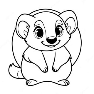 Cheerful Hufflepuff Badger Coloring Page 50104-39648