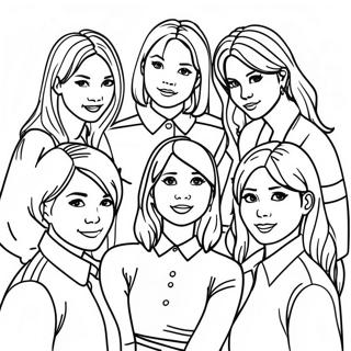 Twice Members Group Coloring Page 50114-39636