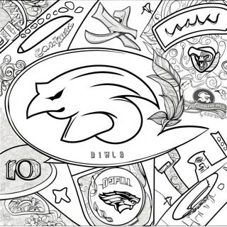 Colorful Nfl Team Logos Coloring Page 5011-3989