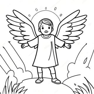 Isaiah With Colorful Wings Coloring Page 50124-39667