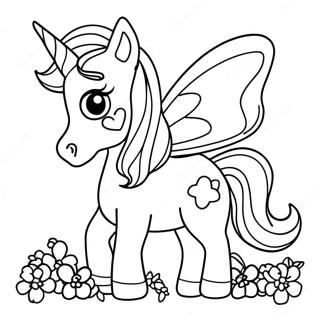 Unicorn Butterfly Coloring Page 50153-39672