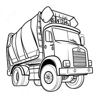 Garbage Truck Coloring Pages