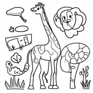 Safari Animals Coloring Page 5020-4017