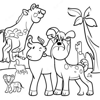 Safari Animals Coloring Page 5020-4018