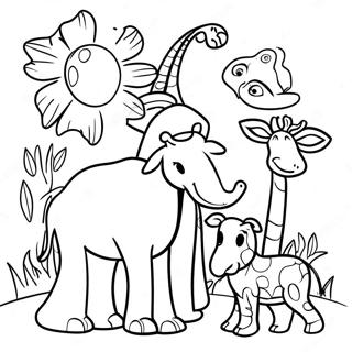 Safari Animals Coloring Page 5020-4019