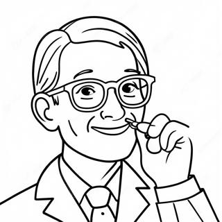 Friendly Eye Doctor With Glasses Coloring Page 50224-39749