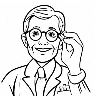 Friendly Eye Doctor With Glasses Coloring Page 50224-39750