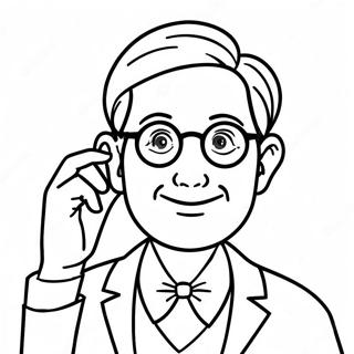 Friendly Eye Doctor With Glasses Coloring Page 50224-39752